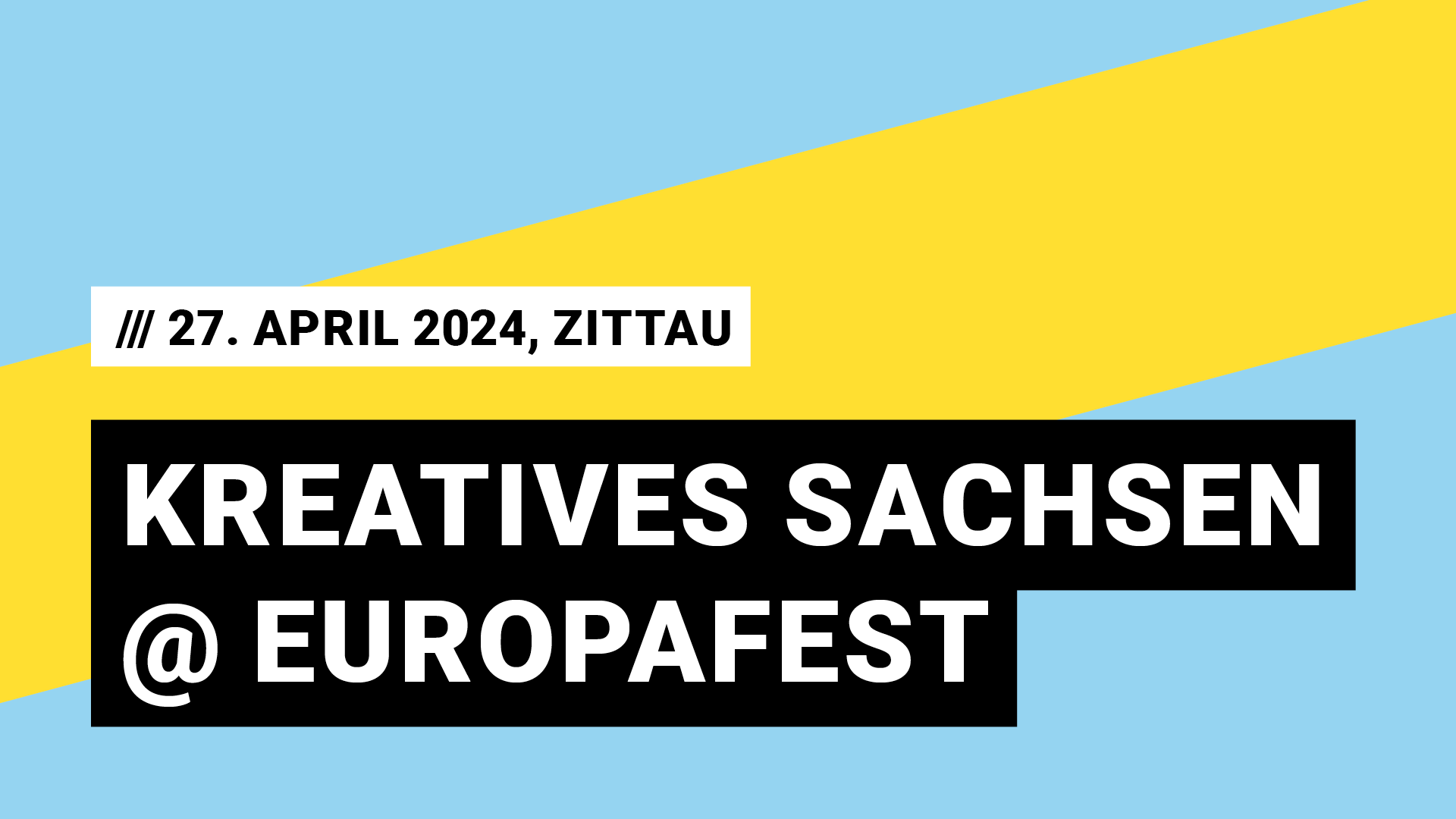 Titelbild Veranstaltung Kreatives Sachsen beim Europafest mit Datum 27. April 2024, Zittau