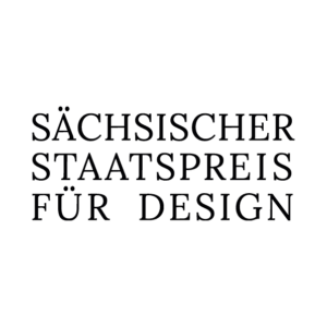 Logo Schriftzug in schwarz: Sächsischer Staatspreis für Design