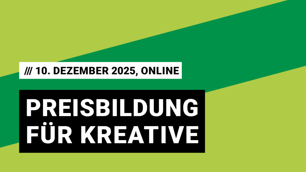 Preisbildung für Kreative am 10. Dezember online