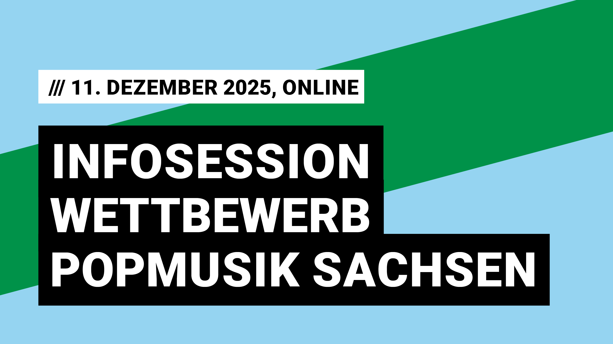 Infosession Wettbewerb Popmusik Sachsen 2026