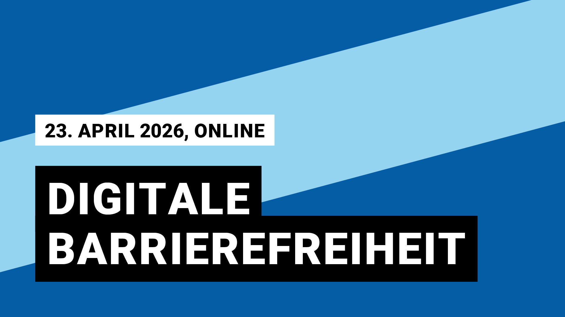 23. April 2026, online, Digitale Barrierefreiheit: Webseiten & Online-Präsenzen