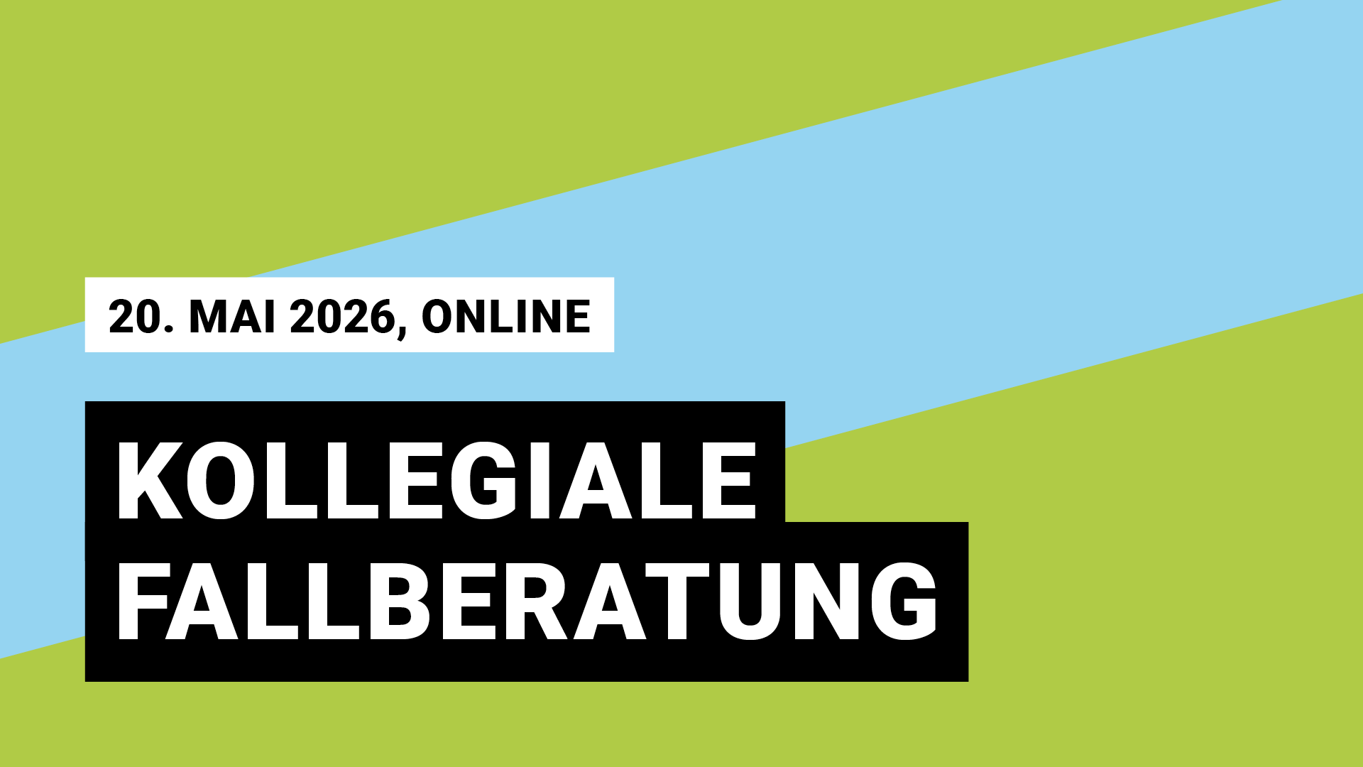 20. Mai 2026, online, Kollegiale Fallberatung