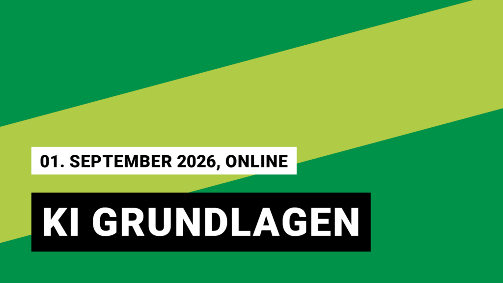 Veranstaltung KI Grundlagen am 01. September 2026 online